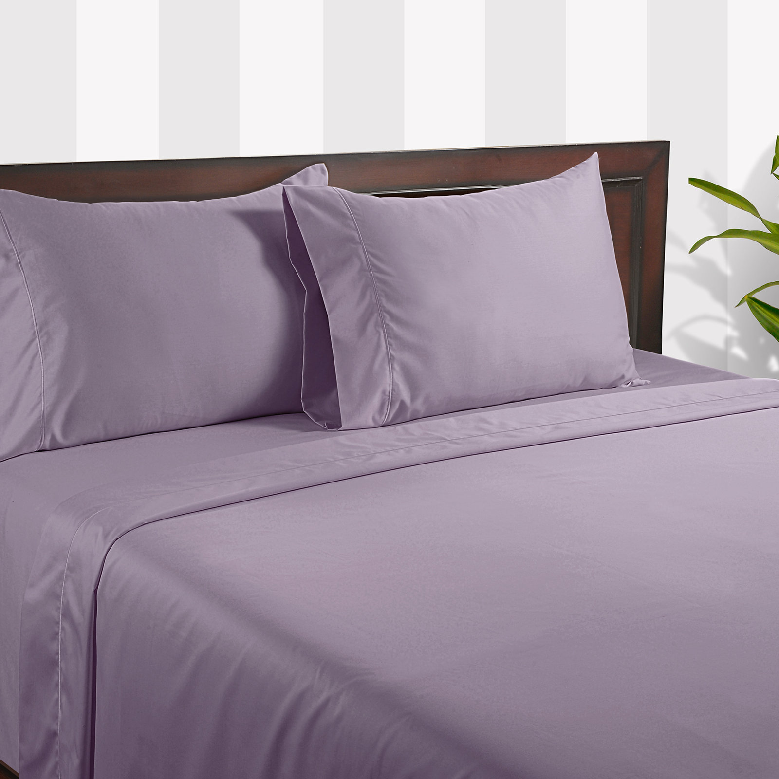 Kal 100% Cotton Sheet Set, Lavender, King