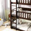 Lit superposé simple en bois d'hévéa simple, avec échelles et conception détachable pour un maximum d'espace-1678630239