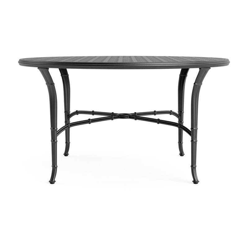 Calcutta Outdoor Round Dining Table, Textured Pewter