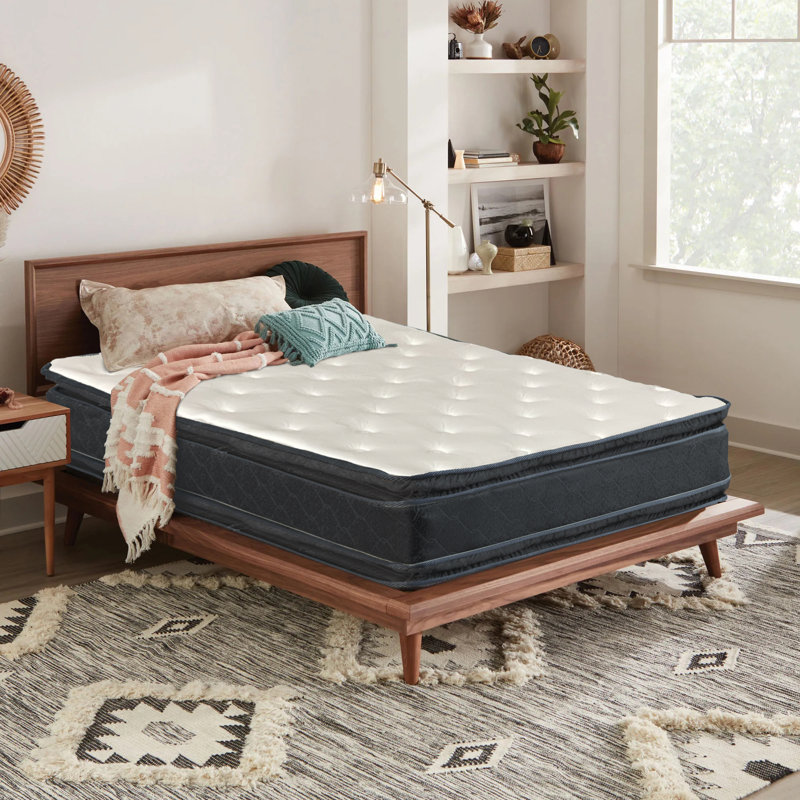 Broadlands 12-Inch Medium Firm Pillow Top Heavier Pocket Coil Spring Hybrid Mattress, Twin