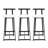 Of 3 With , Metal & , Versatile For Homes, Black White 3 Counter , 27" Height, Seat,-2082467914