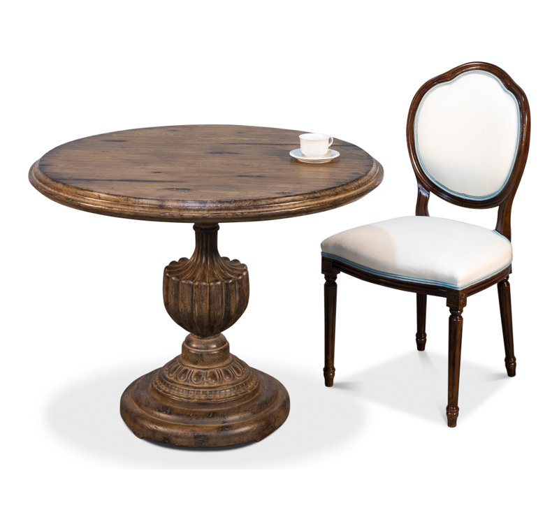 Kasson Round Pine Wood Dining Table