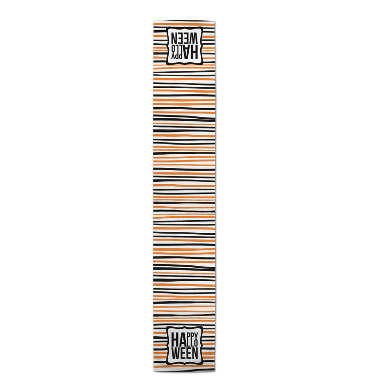Weidman Halloween Stripes Table Runner, 72" x 16"