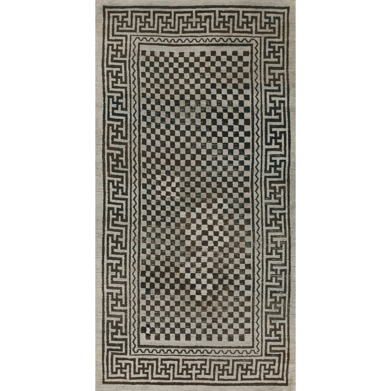 Antique Chinese - Tibetan Ivory 1930s Rug
