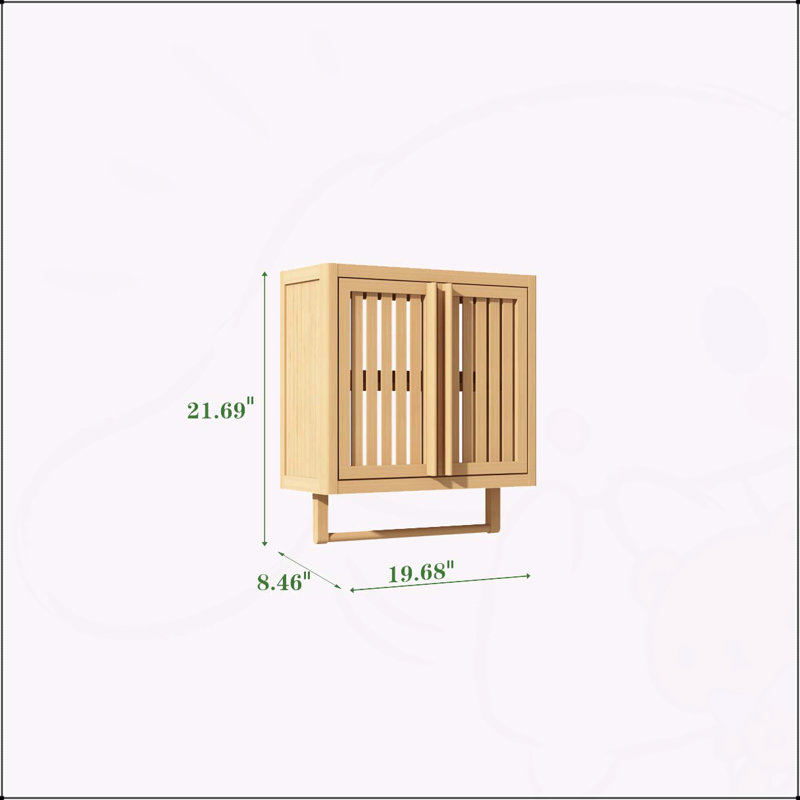 Armoire murale polyvalente en bambou pour le rangement et la décoration