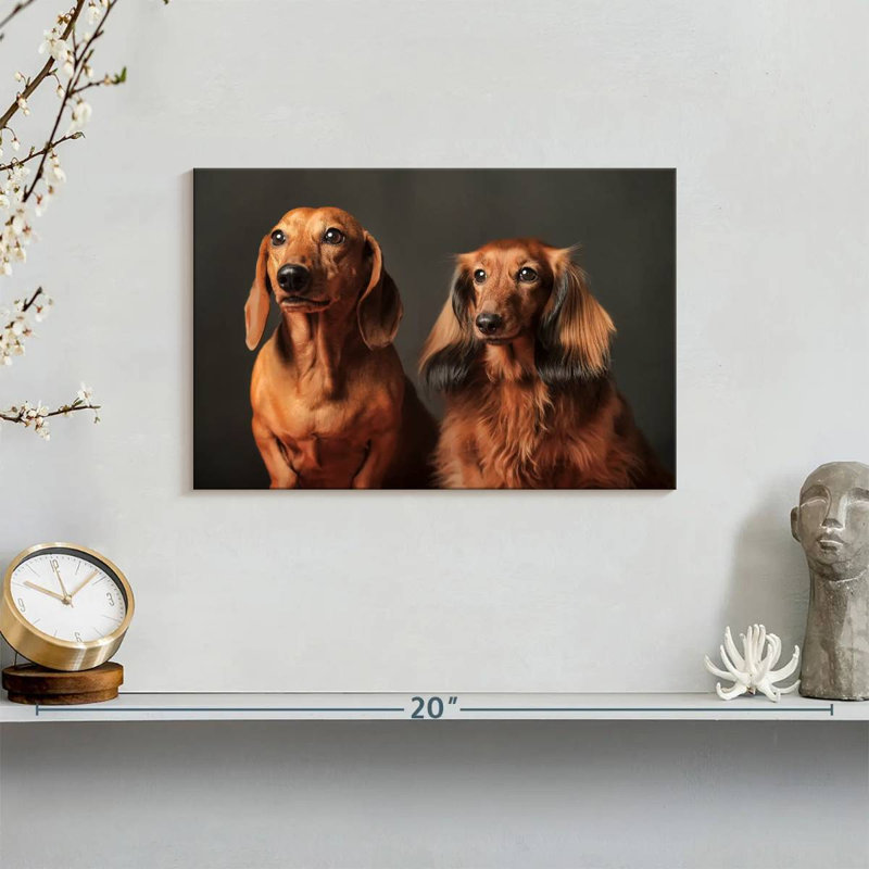 Brampt Dachshund Couple, 8" H x 12" W