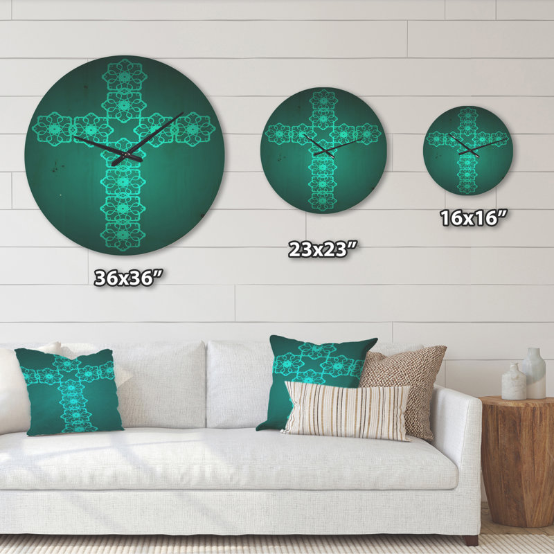 Horloge murale Turquoise, Grand