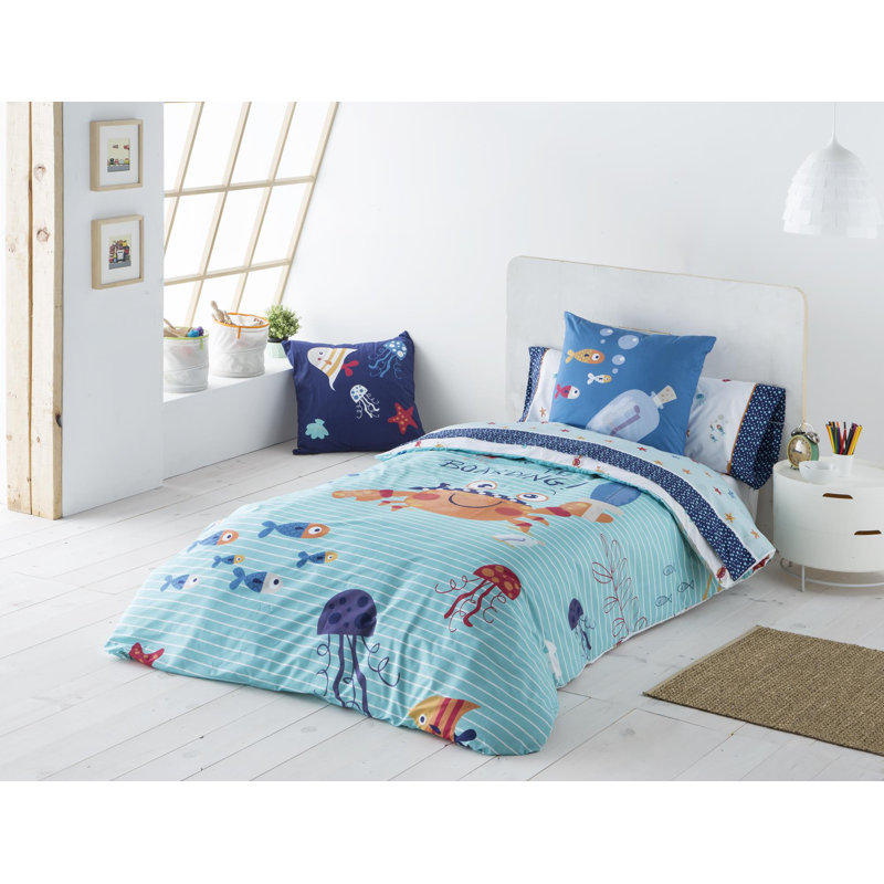 Branson Geometric Shapes Duvet Cover Set with Pillowcases Included, 155 x 220 cm - 1 Pillowcase (45 x 45 cm)