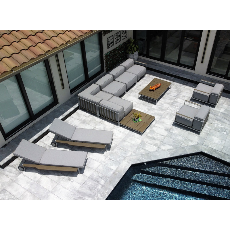 Sunrise Outdoor Metal Chaise Lounge Set , Sunbrella Cushion Included
