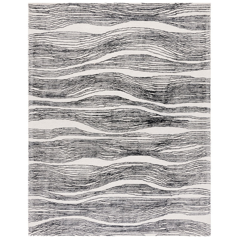 Madiya Hand Tufted Indian Wool And Cotton With Latex Abstract Rug, Rectangle 9' x 12'