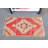 Small Vintage Turkish Oushak Rug in Vibrant Red Ideal for Bathroom Decor and as A Personalized Door Mat