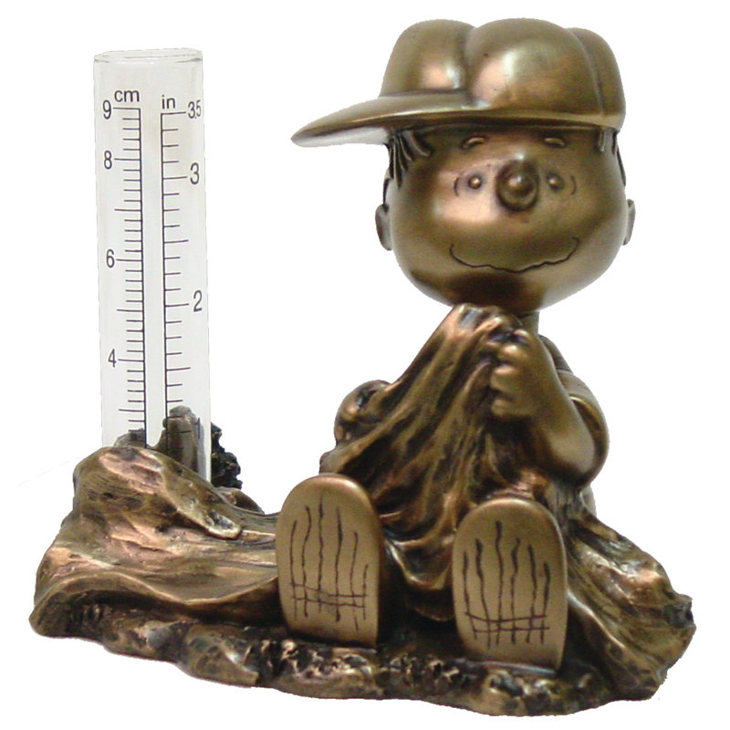 Pluviomètre Linus Snoopy Peanuts, Or antique