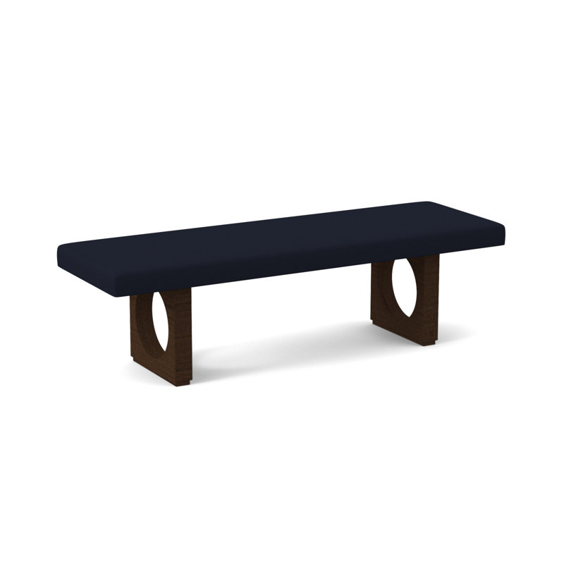 Void Upholstered Bench, Margaret Uniform, American Walnut