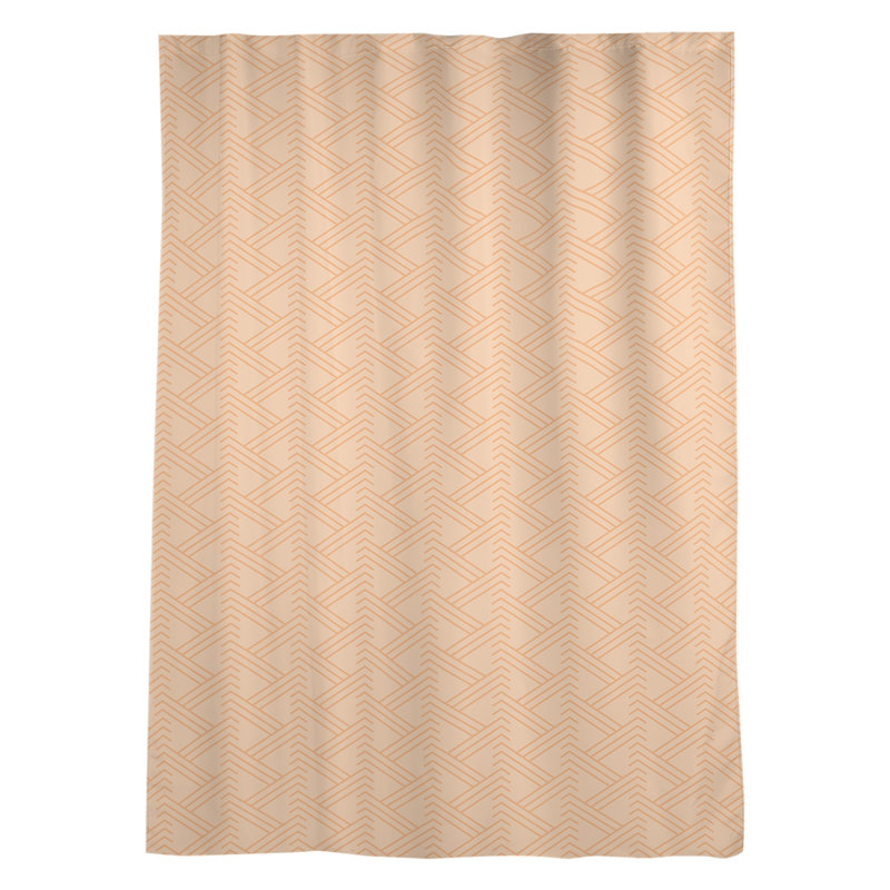 Panneau de rideau simple diaphane avec passe-tringle classique Zig Zag, Orangé