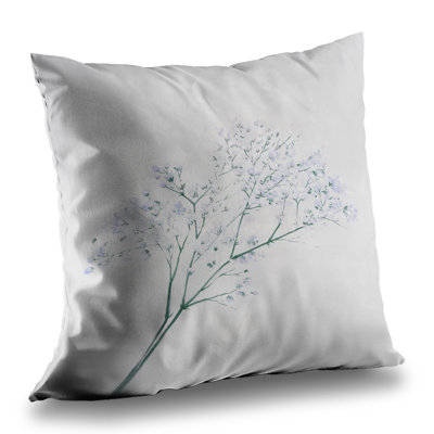 Bouquet of Flowers Baby's Breath - Gray Floral Throw Decor