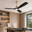 Ventilateur de plafond intelligent de 52 pouces avec éclairage à intensité variable 3 couleurs, moteur à courant continu silencieux réversible à 6 vitesses, télécommande et ensemble d'éclairage-1497493367-1497493366