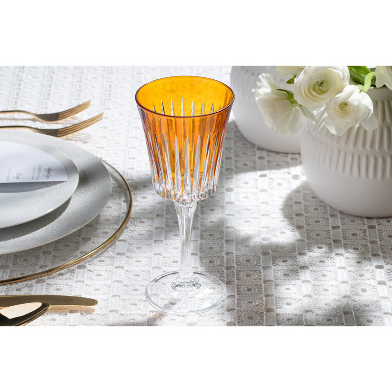 Crystal Goblet, Yellow, 10 oz.