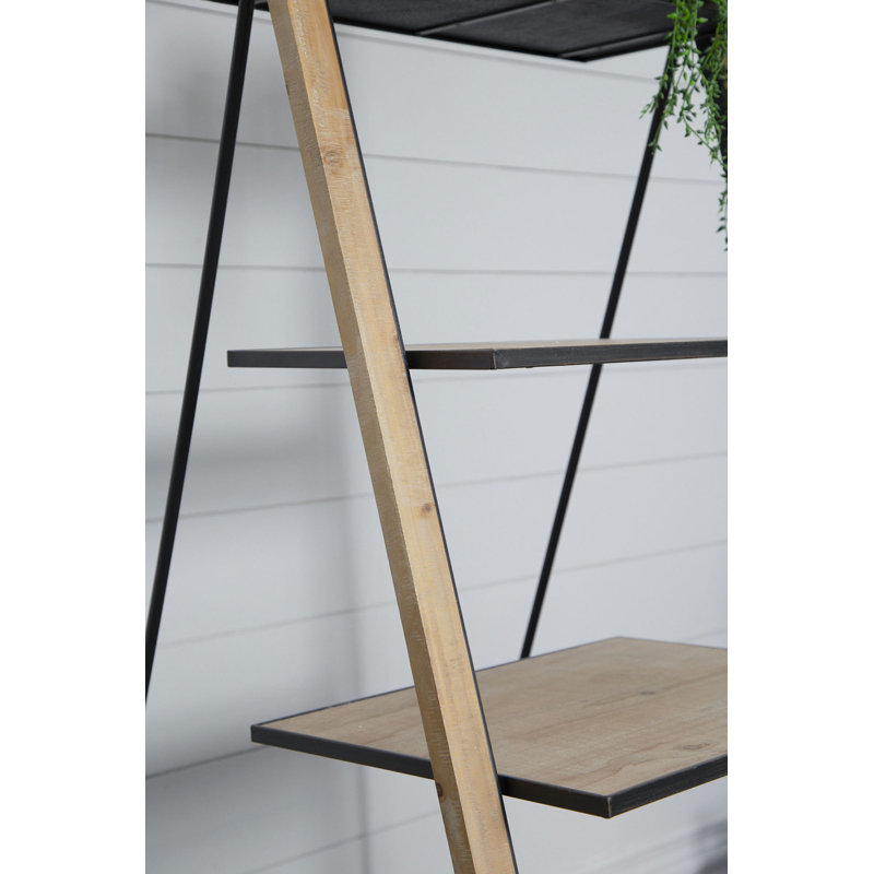 Étagère en bois rustique 24,8 x 26,4 x 72,4 po