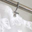 Rideau de douche imperméable iDesign Daisy PEVA avec 12 œillets en métal - 72 po x 72 po - blanc / givré