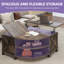 Table basse à plateau relevable l 39,4 po avec 2 comparaisons de rangement cachées, 2 tablettes et prises de courant-726586483-726586492