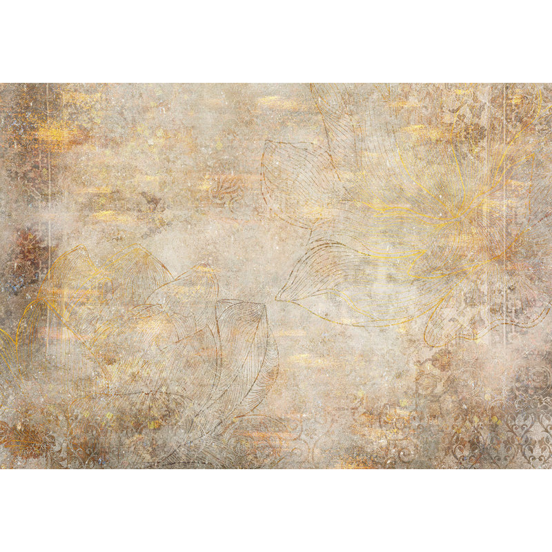 Papier peint abstrait - Étude dorée, L 68 po x l 98 po