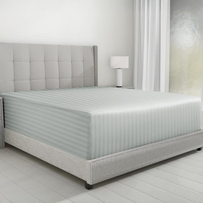 Microfiber Striped Fitted Sheet