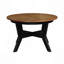 Table, table basse ronde en bois de 32 pouces pour le salon, tables basses en bois de style campagnard Mid-Century pour appartement, assemblage facile, plateau noir et noyer