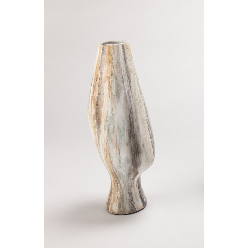 Porcelain China Table Vase, 24.5"H x 11"W x 8"D