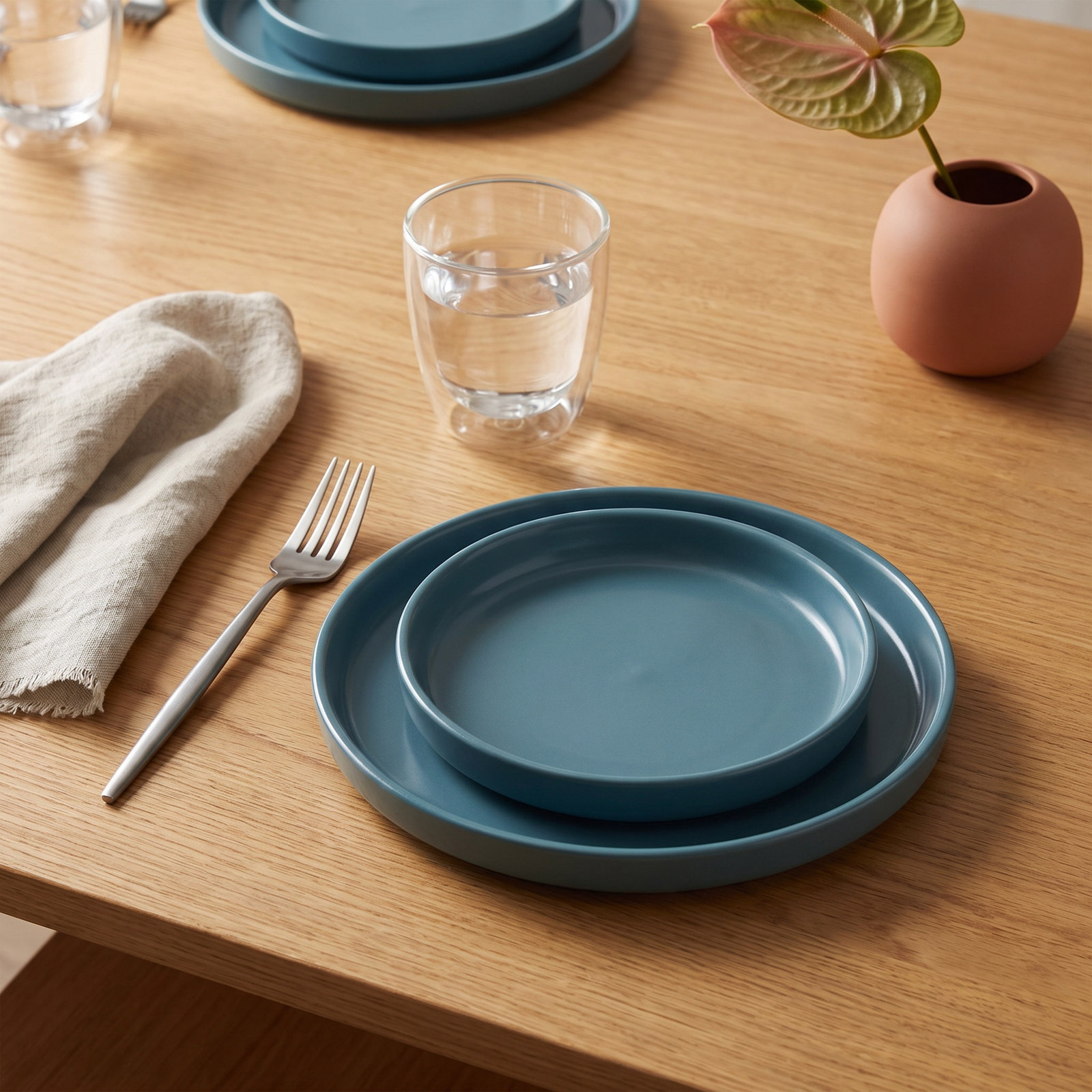 Reims 6" Appetizer Plate, Blue/Green