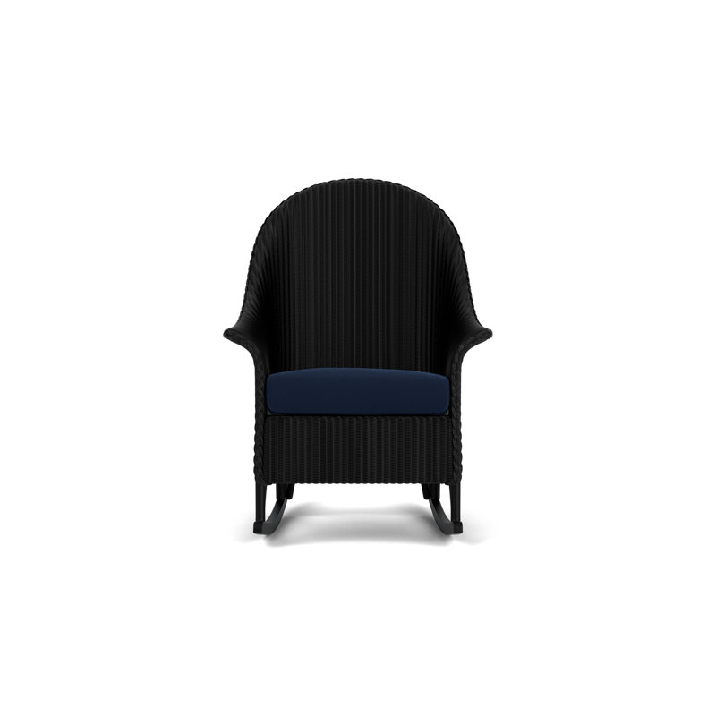 Loom Outdoor Rocker Chair, Decorline Navy, Ebony