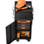 Organisateur de garage 34,3 po - Conception mince avec armoire inférieure verrouillable, 2 tiroirs et poignée ergonomique, assemblage rapide, armoire à outils étroite en métal noir