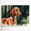 «Dogs Redbone Coonhound Green», art mural sur toile-1922792691