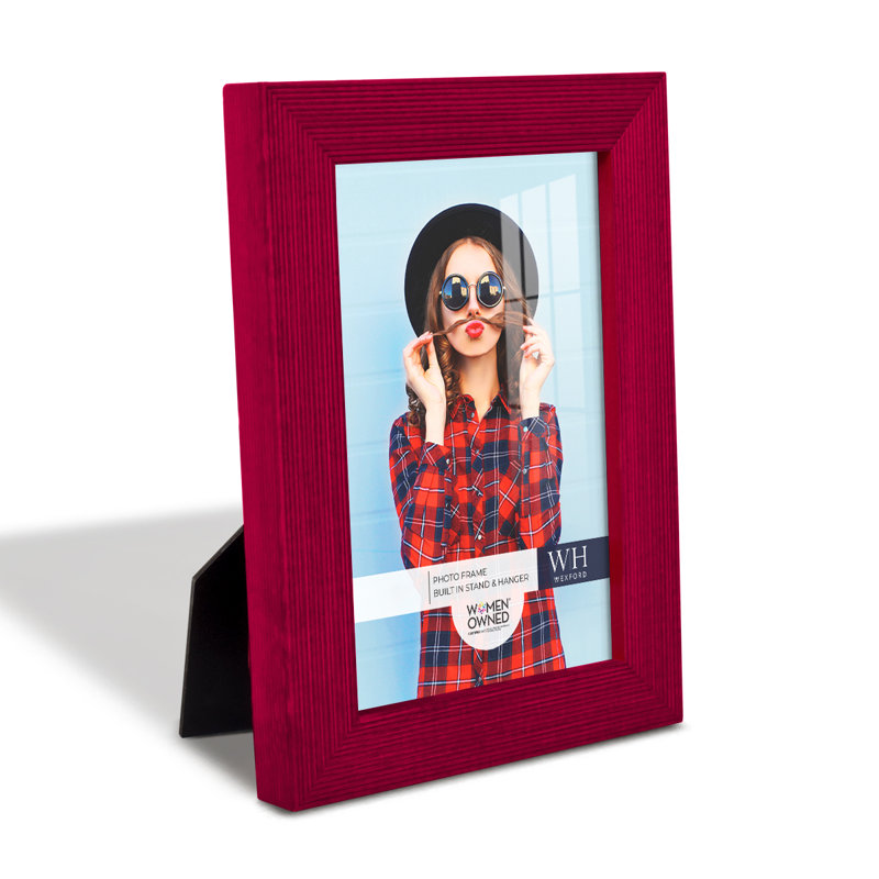 Cadre photo en bois Apolline, 5 po x 7 po, Bourgogne