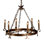 Veranda 6 - Light Candle Style Wagon Wheel Chandelier