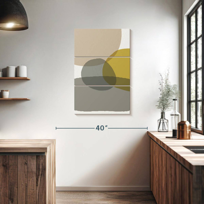 Cercles abstraits Avery Mid Century VI, H 38 po x l 24 po
