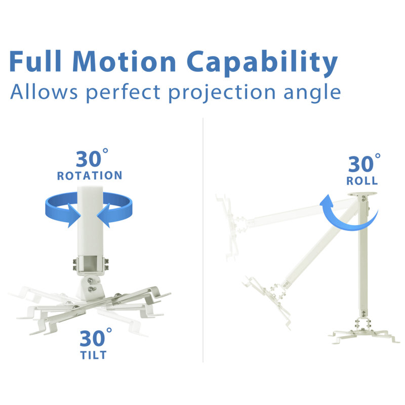 Mount-It! Projector Height Adjustable Universal Stand and Ceiling Mount, 30 lbs. Capacity
