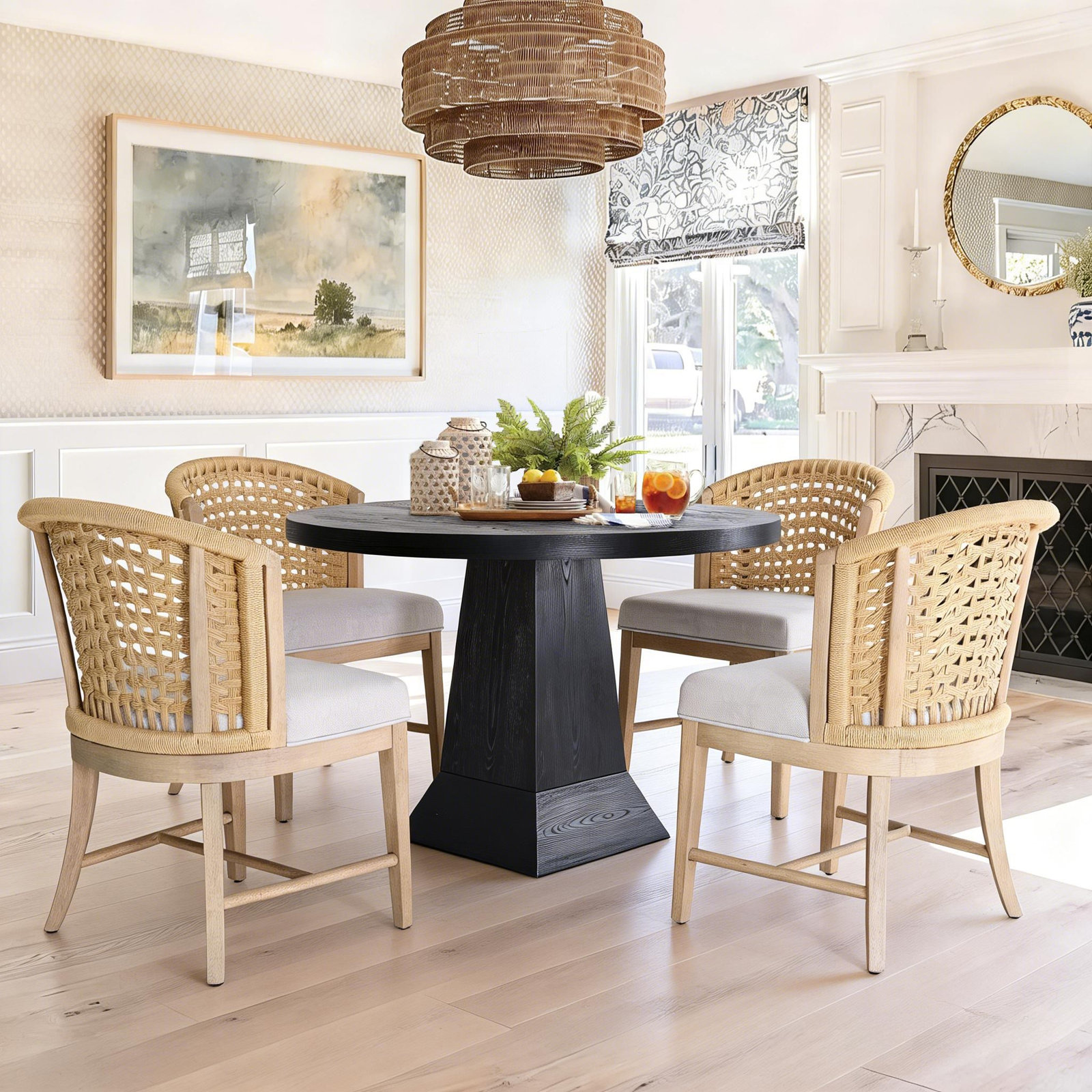 45" Dining Table, Black