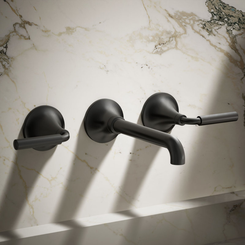 Tone Wall-Mount Bathroom Sink Faucet Trim, Matte Black