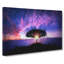 Lone Tree Beneath A Purple Sunset In Abstract - Wrapped Canvas-55309025