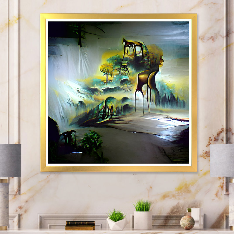 Jeu vidéo Infinite Cyberpunk City II - Toile industrielle, H 36 po x l 36 po x P 1,5 po, Encadrement doré