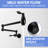 Commercial Wall Mount Pot Filler, Brass Kitchen Folding Faucet, Black Finish, Contemporary Design, 360 Rotatable Spout, Leak - , Smooth And Easy To Clean Matte Black, Style, Double Joint Swing Arms,-692800506