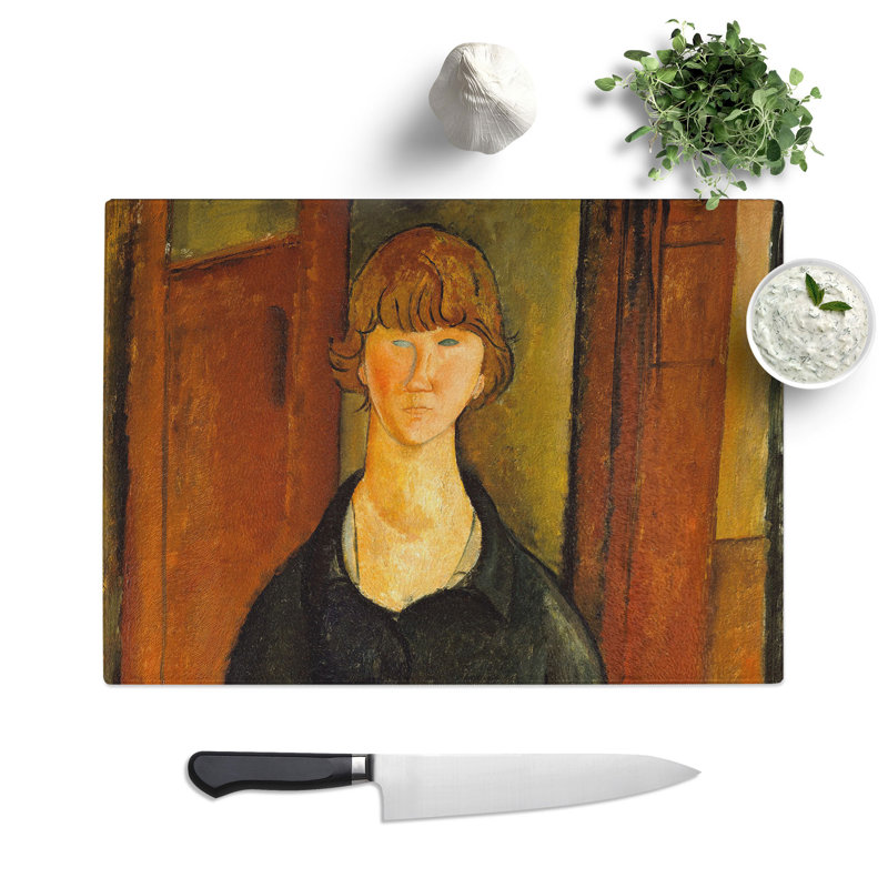 Flower Vendor by Amedeo Modigliani Chopping Board, 0.4cm H x 20cm W x 28.5cm L