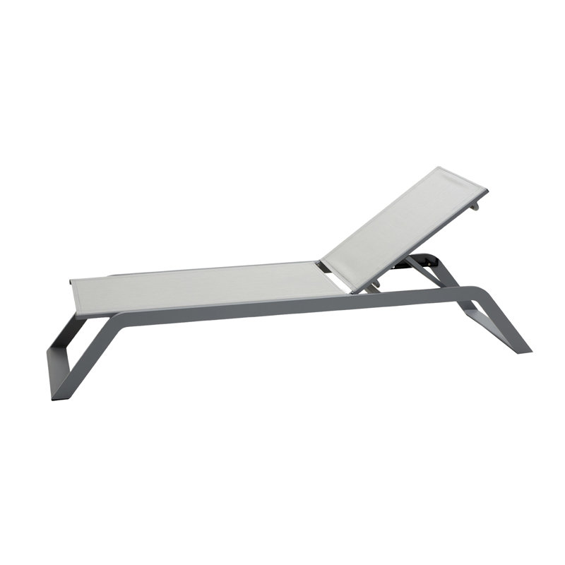 Siesta 80.8" Long Reclining Single Chaise, Light Gray
