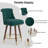 Swivel 24.00'' Counter Stool, Counter Height Bar Stools, 360°Swivel Upholstered Barstools with Back and Footrest for Kitchen Island, Solid Wood Legs-98346407