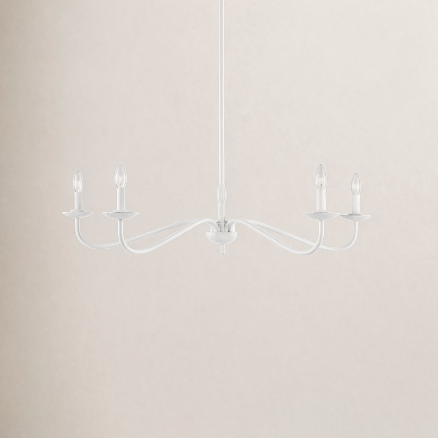 Abigeal 5-Light Chandelier, Bisque White