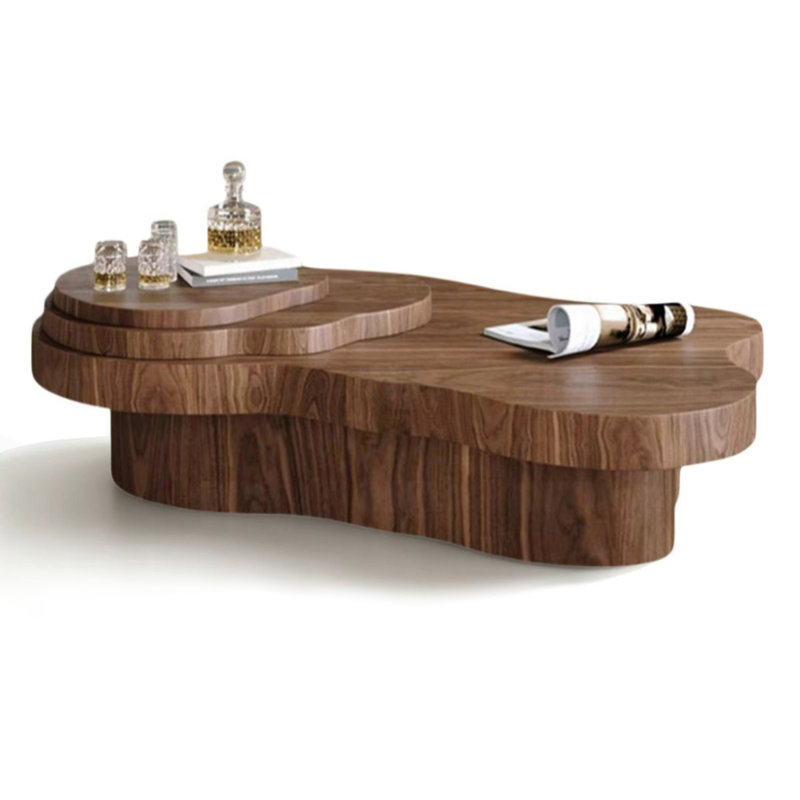 Walnut Cloud Minimalist Coffee Table