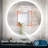 Adorna Round Frameless Backlit Mirror, LED Bathroom Vanity Mirror with 3 Color Temperature, Stepless Dimmable Brightness, Anti-fog Function, 50000h Lifetime, Shatterproof Film-88783381