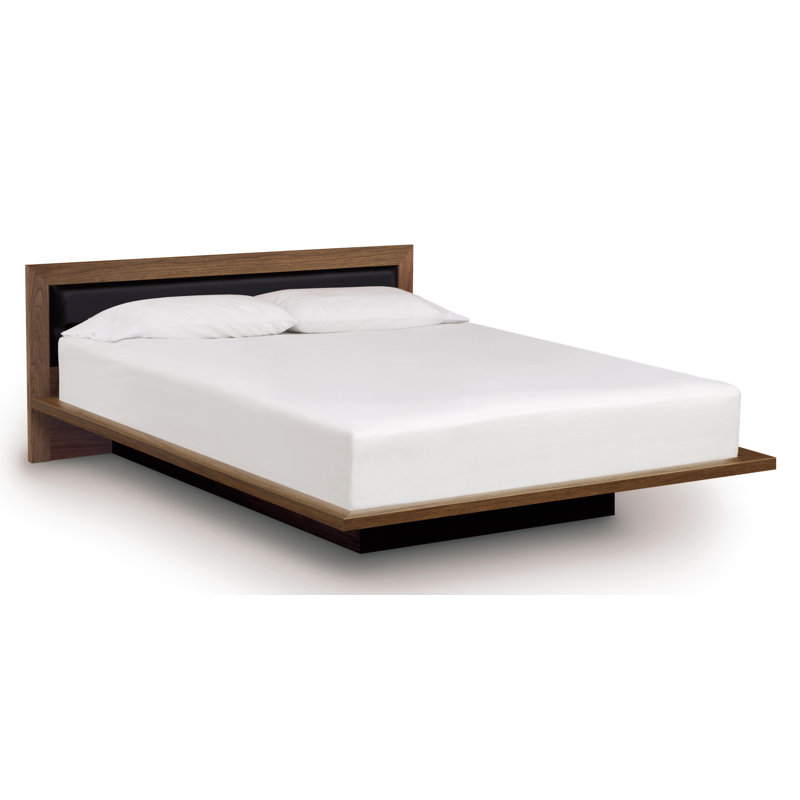 Moduluxe plate-forme personnalisable de chambre à coucher avec tête de lit bas de cuir rembourré