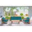 Ando 4 Piece Teak Sofa Seating Group with Sunbrella Cushions-366227593-533780451