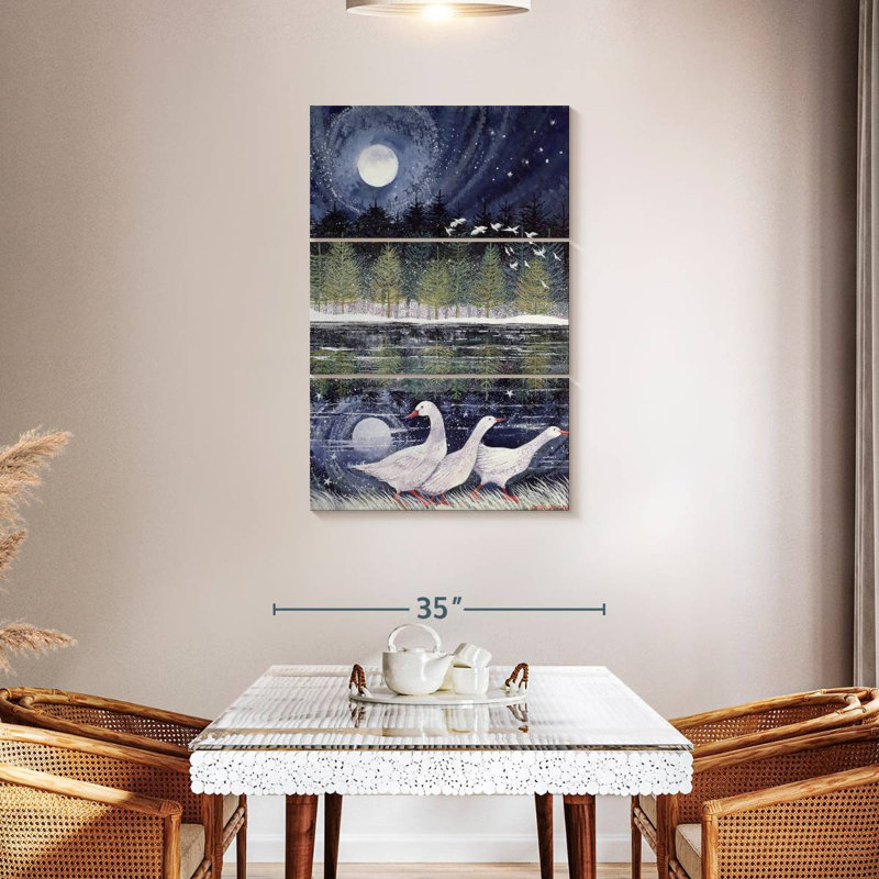 Brampt Snow Geese, 45" H x 28" W